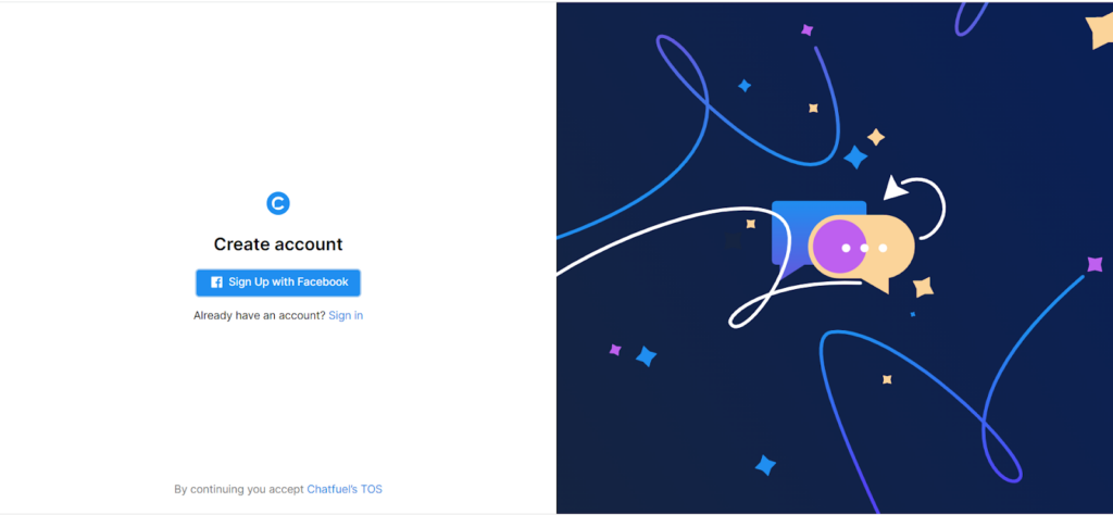 Create Chatfuel account